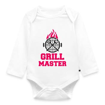 grill master - Baby Bio-Langarm-Body - Weiß - Vorne