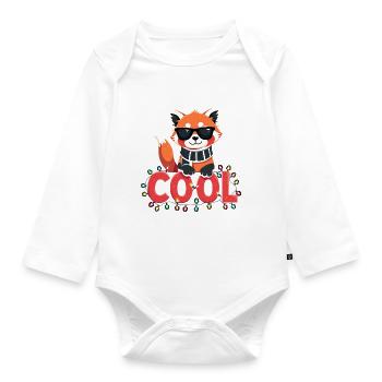 Cool Red Panda - T-shirt de fête de Noël - Body Bébé bio manches longues - blanc - Devant