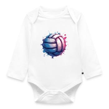 Beach Volleyball Volleyball Players - Volleyball Players - Organic Longsleeve Baby Bodysuit - white - Front