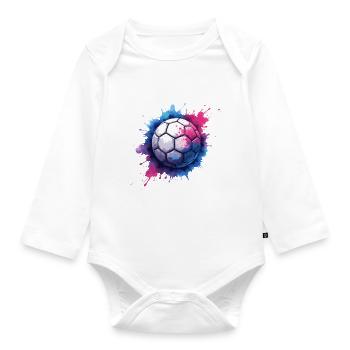 handball geschenkideen - handbälle - Baby Bio-Langarm-Body - Weiß - Vorne