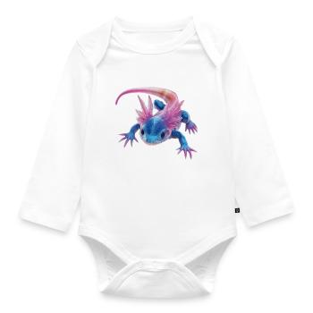 Axolotl - Baby Bio-Langarm-Body - Weiß - Vorne