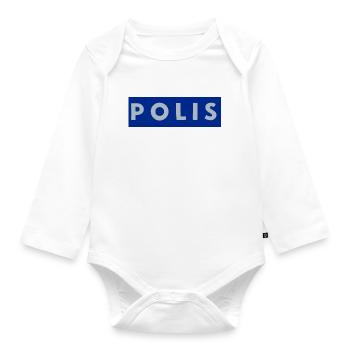 Polizei - Baby Bio-Langarm-Body - Weiß - Vorne