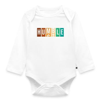 Workaholic Humble - Baby Bio-Langarm-Body - Weiß - Vorne