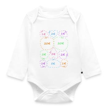 Junggesellinnenabschied - Baby Bio-Langarm-Body - Weiß - Vorne