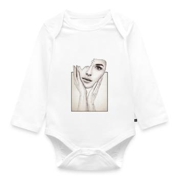 Fille brisée - Body Bébé bio manches longues - blanc - Devant