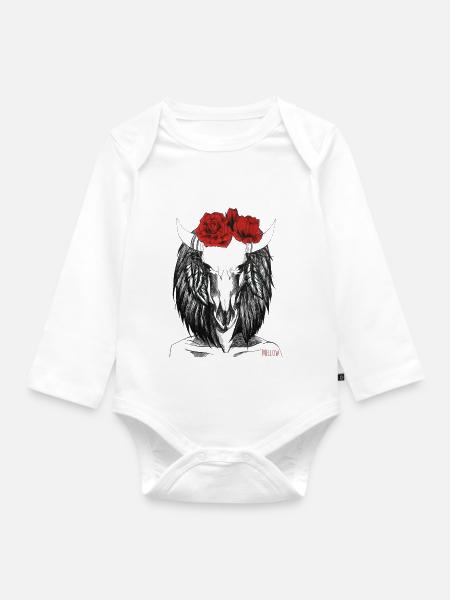 Sternzeichen -Taurus - Baby Bio-Langarm-Body - Weiß