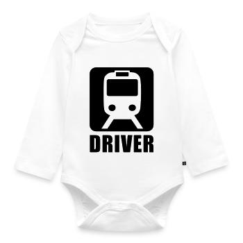 U-Bahn Driver - Baby Bio-Langarm-Body - Weiß - Vorne