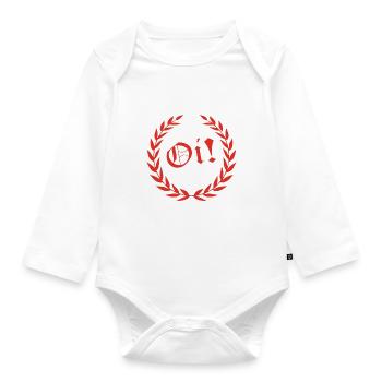 OI Skinheads SKA PUNK RUDE BOY BOOTBOY MUSIC CULT - Organic Longsleeve Baby Bodysuit - white - Front