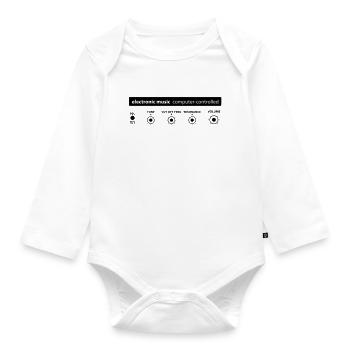 electronic music - Organic Longsleeve Baby Bodysuit - white - Front