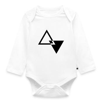 MODERN TRIANGLE SHAPE - Baby Bio-Langarm-Body - Weiß - Vorne