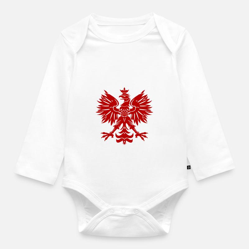 Polska Eagle - Body Bébé bio manches longues - blanc