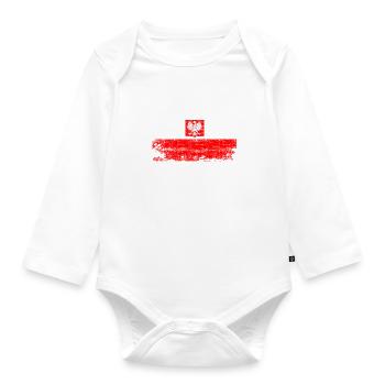 Polish Eagle Polish pride - Organic Longsleeve Baby Bodysuit - white - Front