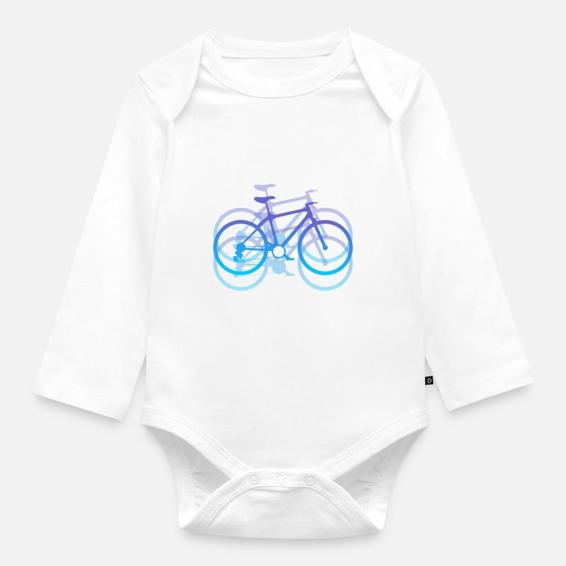 Vélo Cyclisme Cadeau Cycliste Cyclisme - Body Bébé bio manches longues - blanc