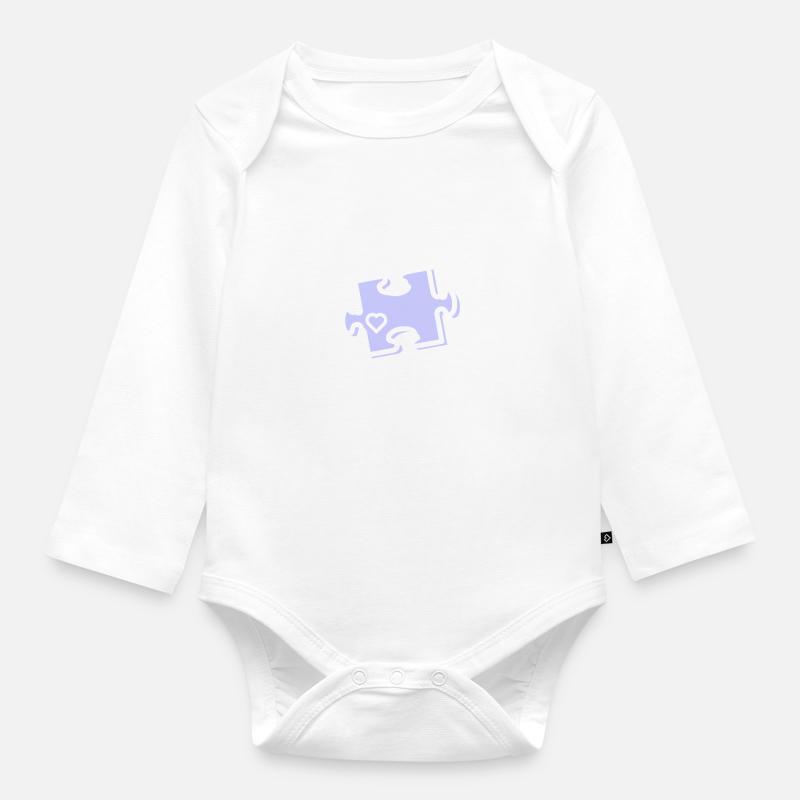 DIFFERENT - NOT LESS! AUTISMUS - Baby Bio-Langarm-Body - Weiß