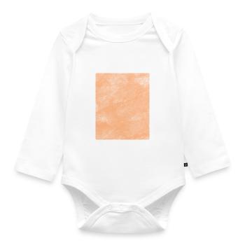 Structure forme brune - Body Bébé bio manches longues - blanc - Devant