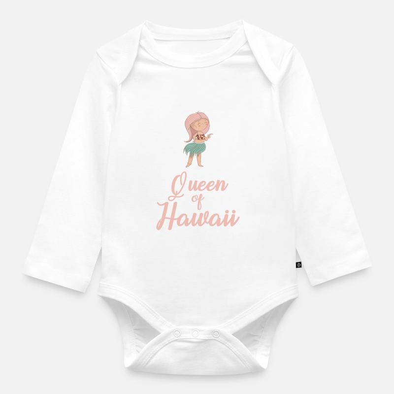 Hawaï - Body Bébé bio manches longues - blanc