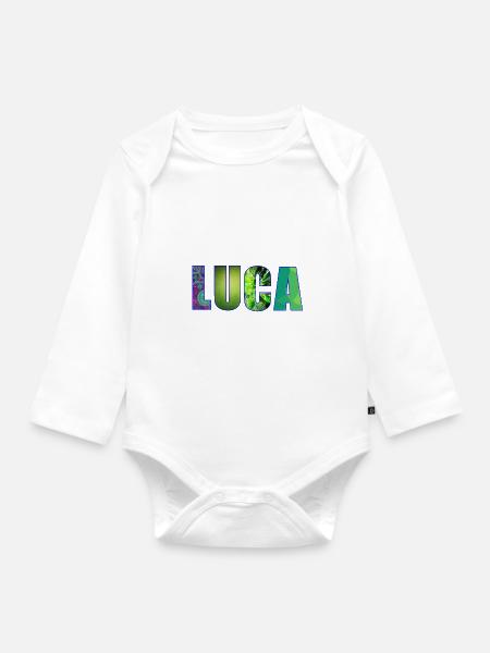 Luca - Baby Bio-Langarm-Body - Weiß
