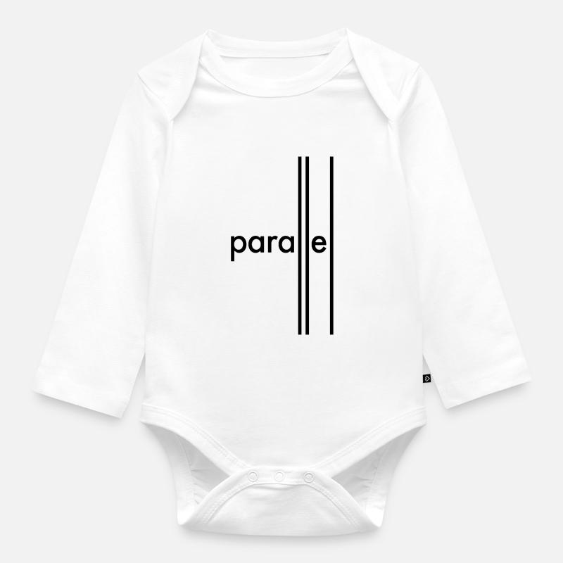 Parallel - Organic Longsleeve Baby Bodysuit - white