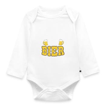 Schlager - Baby Bio-Langarm-Body - Weiß - Vorne