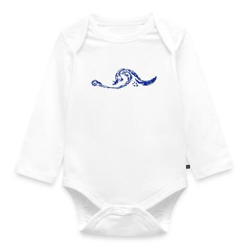 Welle - Baby Bio-Langarm-Body - Weiß - Vorne