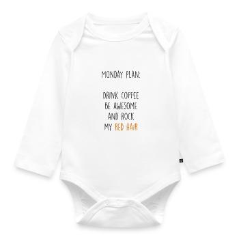 Rote Haare Rotschopf Witziger Spruch Geschenk - Baby Bio-Langarm-Body - Weiß - Vorne