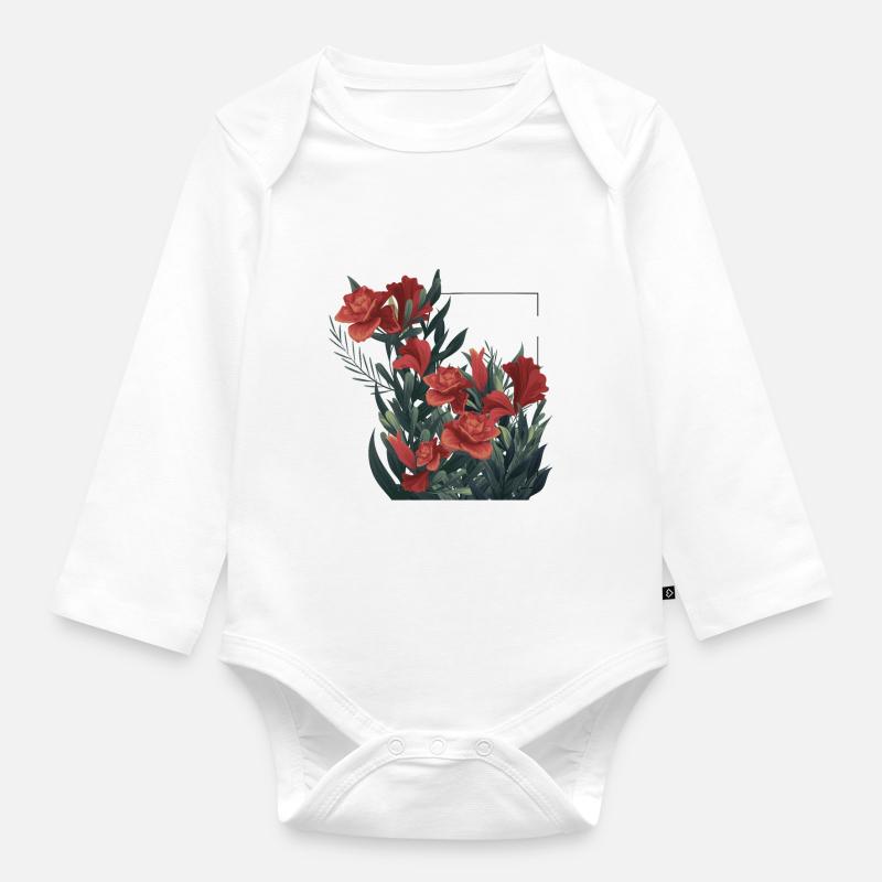 Fête des Fleurs 2 - Body Bébé bio manches longues - blanc
