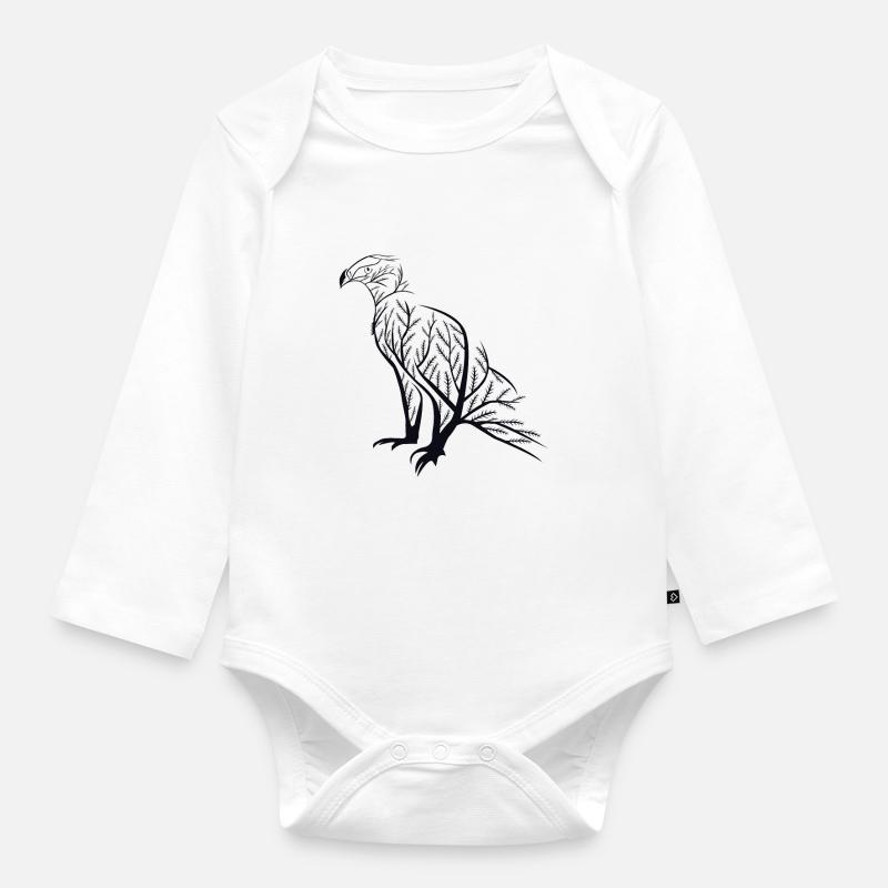 Eagle Eagle Raptor - Body Bébé bio manches longues - blanc