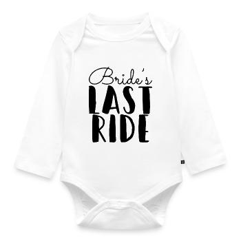 bachelor jga bride wedding - Organic Longsleeve Baby Bodysuit - white - Front