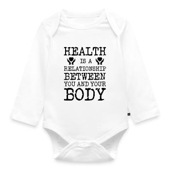gesunde Ernährung - Baby Bio-Langarm-Body - Weiß - Vorne