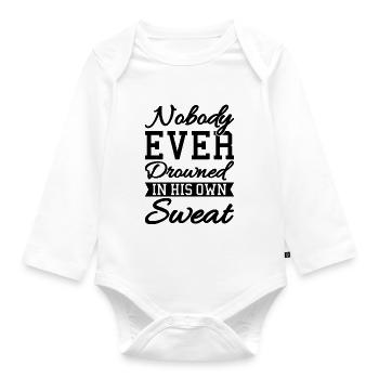 Success motivaton - Organic Longsleeve Baby Bodysuit - white - Front