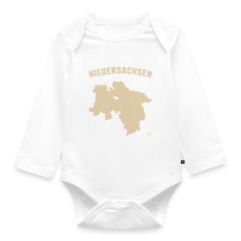 Niedersachsen Deutschland w - Baby Bio-Langarm-Body - Weiß - Vorne