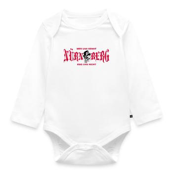 Nuernberg Wer uns kennt mag uns nicht - Baby Bio-Langarm-Body - Weiß - Vorne