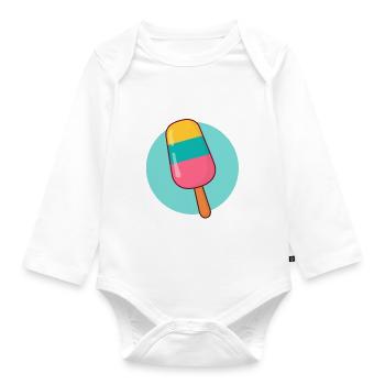 Eis am Stiel - Baby Bio-Langarm-Body - Weiß - Vorne