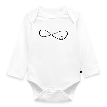 Unendliche Liebe - Baby Bio-Langarm-Body - Weiß - Vorne