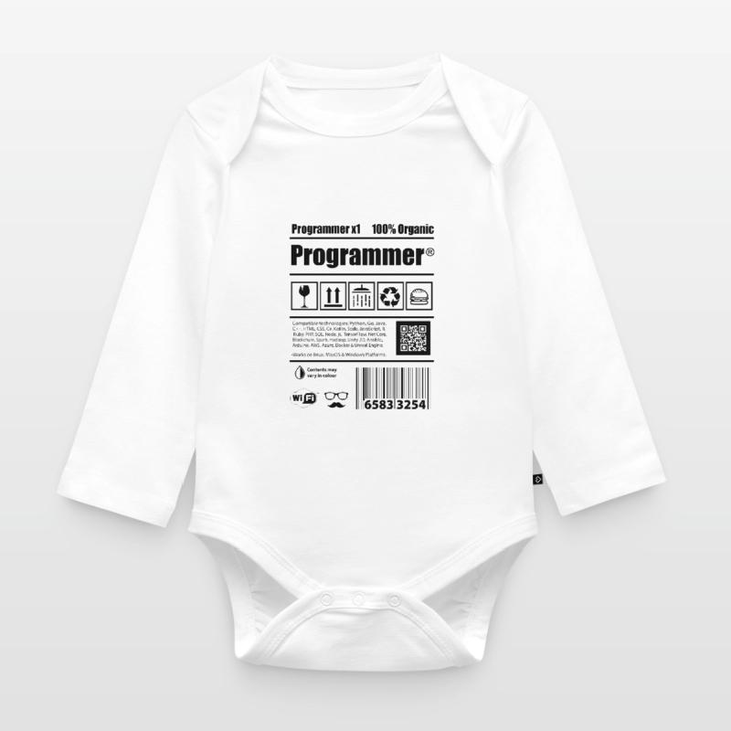 Coder programmer caffeine developer gift Organic Longsleeve Baby Bodysuit