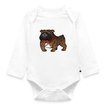 Köbi Comicstyle transparent - Baby Bio-Langarm-Body - Weiß - Vorne