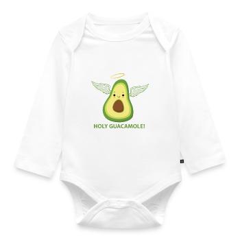 Holy Guacamole - Organic Longsleeve Baby Bodysuit - white - Front