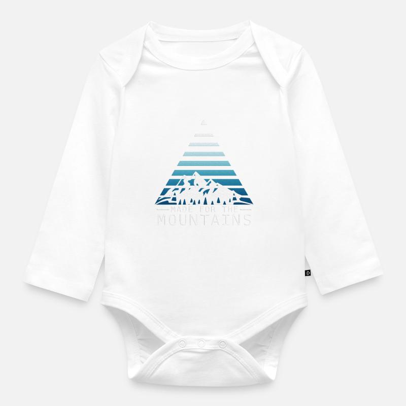Made for Mountains - Body Bébé bio manches longues - blanc