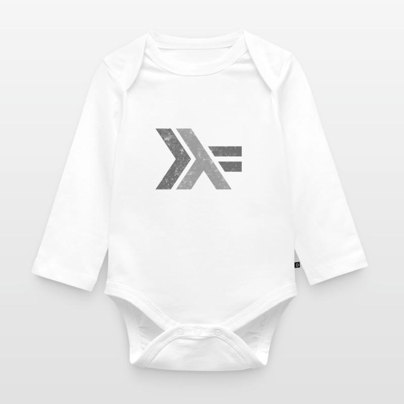 Haskell Programming Language Logo design Organic Longsleeve Baby Bodysuit