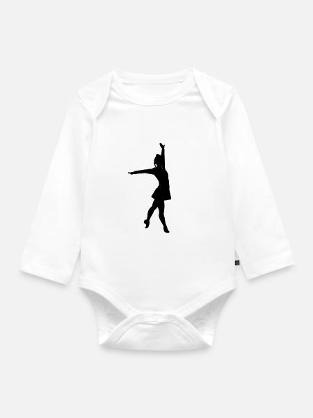 Karneval Garde Tanzen - Baby Bio-Langarm-Body - Weiß