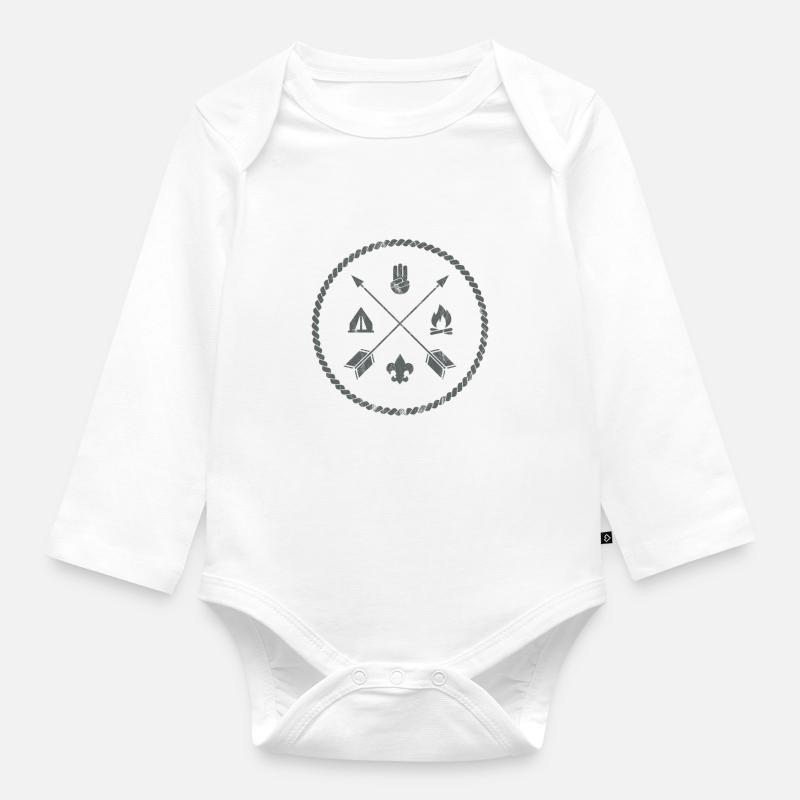 scout - Body Bébé bio manches longues - blanc