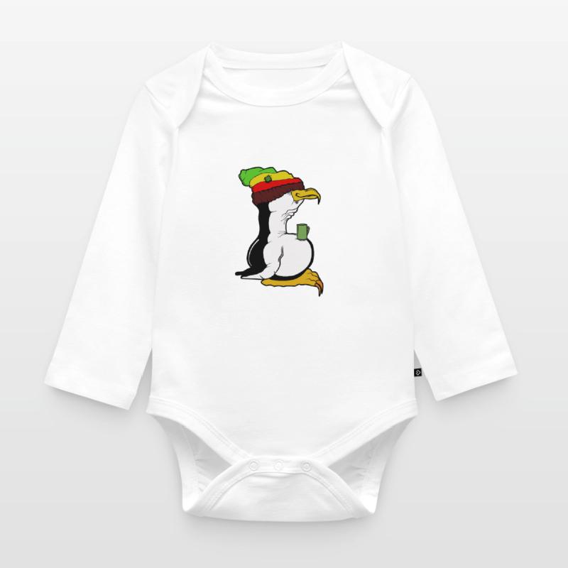 Linux Pinguin Kaffeepause Rasta Informatik PC Nerd Baby Bio-Langarm-Body