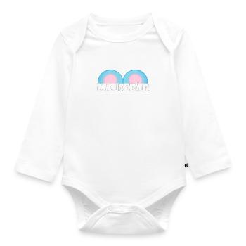 Kosename Mausebär Geschenkidee - Baby Bio-Langarm-Body - Weiß - Vorne