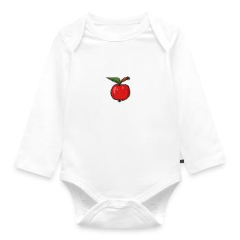 Apple - Organic Longsleeve Baby Bodysuit - white - Front