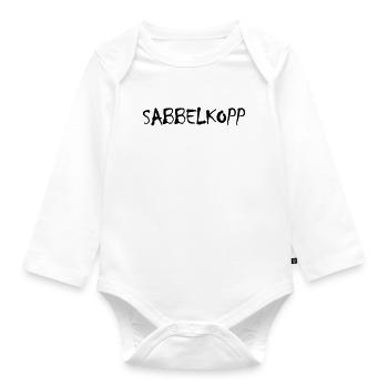 Sabbelkopp Plattdeutsch - Baby Bio-Langarm-Body - Weiß - Vorne