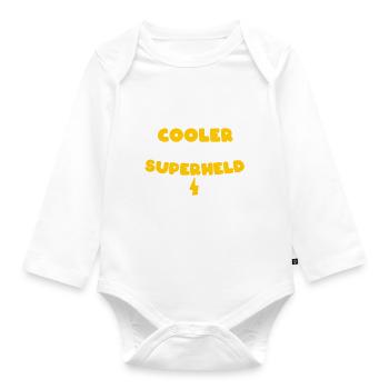 Cooler Großer Cousin Geschenk Cousins Geburt - Baby Bio-Langarm-Body - Weiß - Vorne