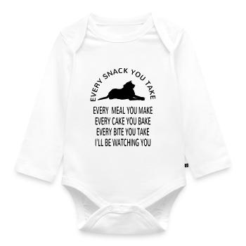 Dog Dogs Funny Sayings Dog Owner Loyalty Fun - Organic Longsleeve Baby Bodysuit - white - Front