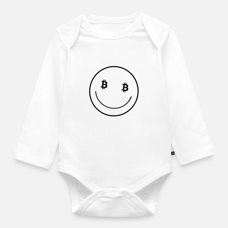 Bitcoin BTC Plan B In Crypto I Trust Gift Idea - Organic Longsleeve Baby Bodysuit - white
