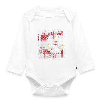 Patriotisches Statement für stolze Österreicher - Baby Bio-Langarm-Body - Weiß - Vorne