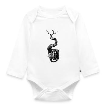 Trumpet - Organic Longsleeve Baby Bodysuit - white - Front